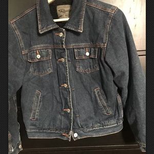 Rust Girl: Denim Jacket Size: Med & Faux Sherpa